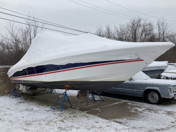 Taller boats with towers or other permanent structure Shrink Wrap Boat Per Foot - Image 2