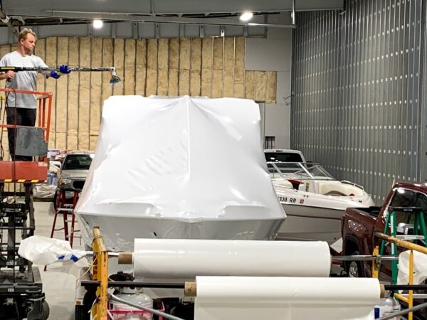 Taller boats with towers or other permanent structure Shrink Wrap Boat Per Foot - Image 7