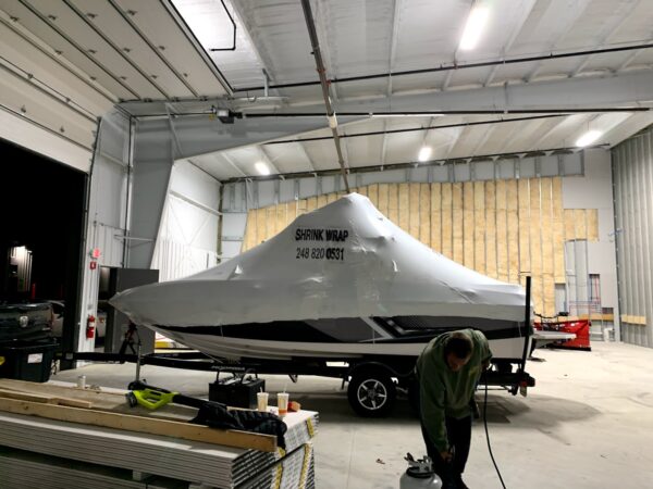 Taller boats with towers or other permanent structure Shrink Wrap Boat Per Foot - Image 6