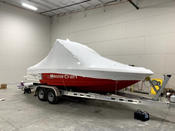 Taller boats with towers or other permanent structure Shrink Wrap Boat Per Foot - Image 3